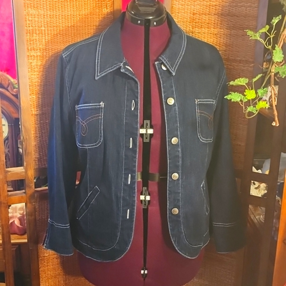 BEAUTIFUL Harbor Sport Women’s Denim Jean Jacket - Size 14